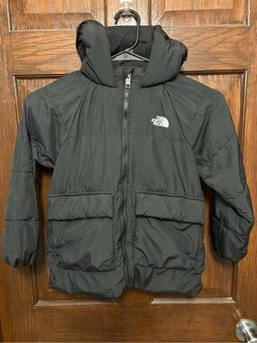 The North Face Kids Black Hooded Puffer Jacket